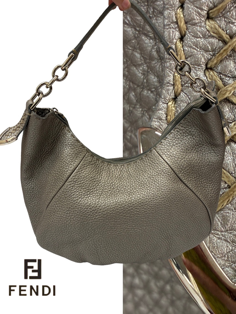 FENDI Sellaria Silver Shoulder bag